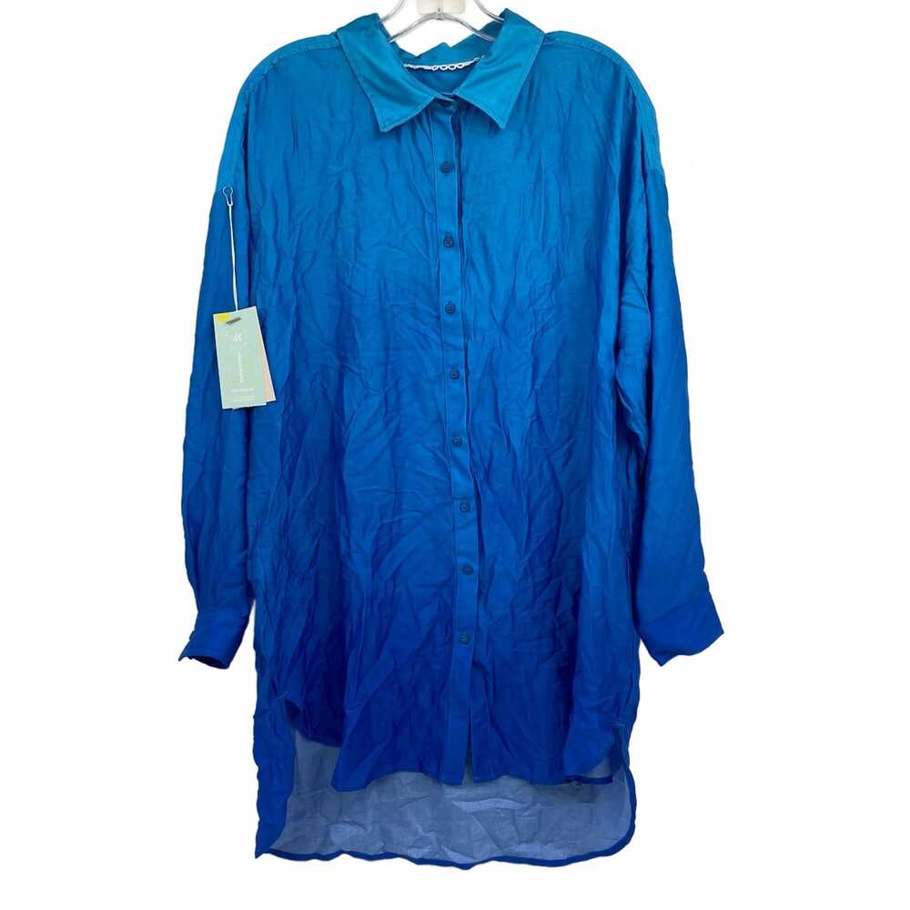 Maaji Blue Ombré Button-Down Shirt | Women’s M, Viscose